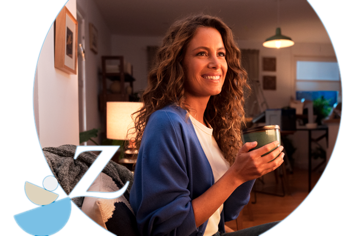 imagen Laura Madrueño tomando café 1